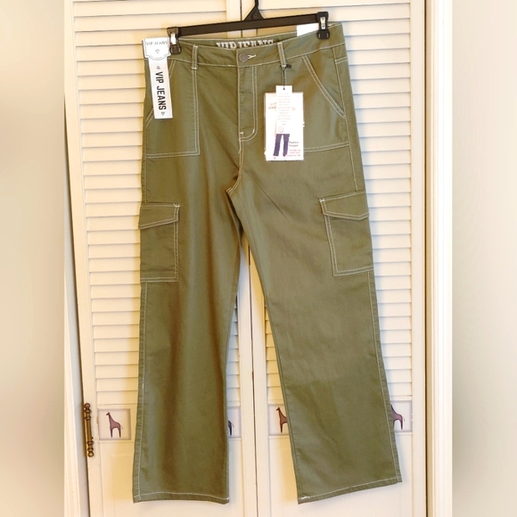 VIP Denim - VIP Women's Green Cargo Jeans